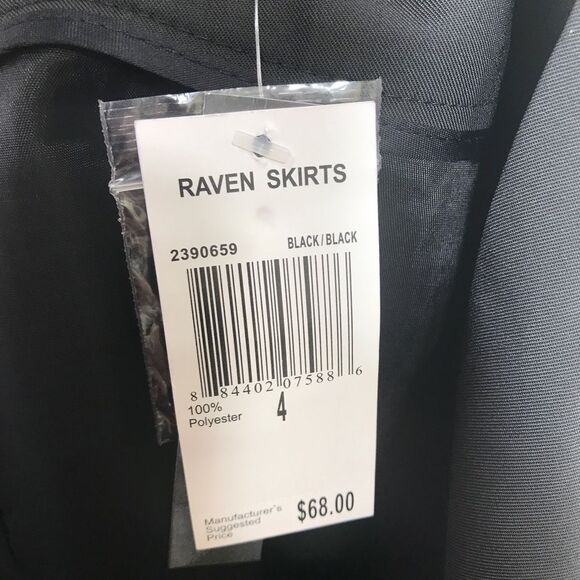 Chelsea & Theodore women's black Raven skirt Size 4 Pull on - Picture 4 of 6